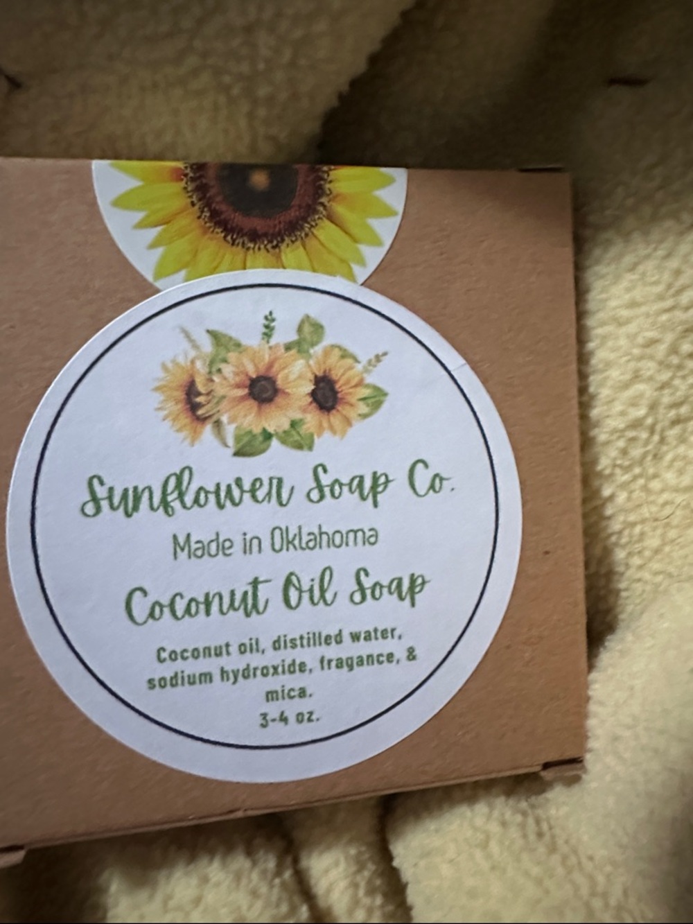 Coconut oil soap 
Lightly scented with Lemon - Picture 2 of 3